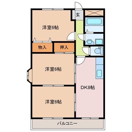 メゾン三幸リバースターの物件間取画像